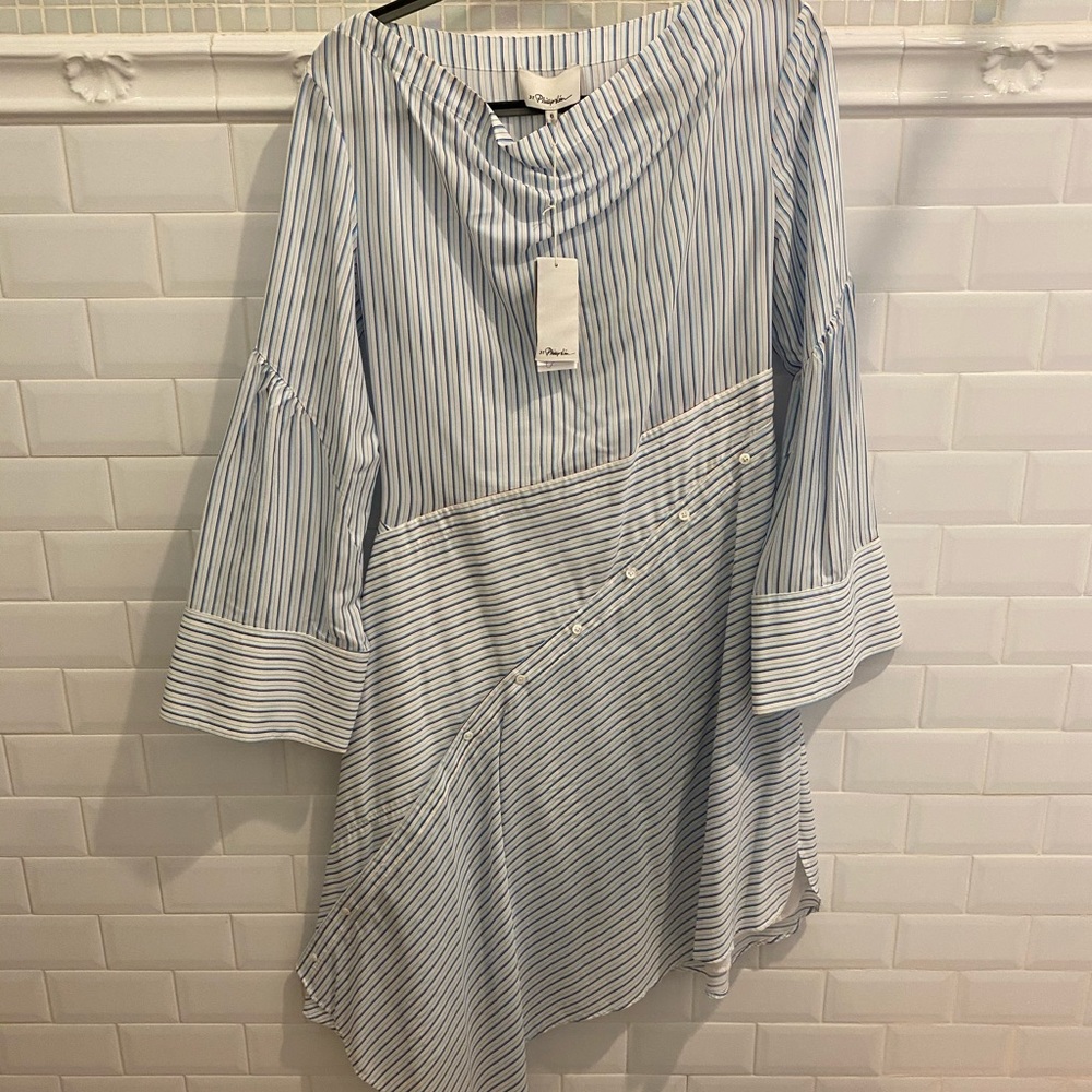 Phillip Lim Asymmetrical Striped Dress